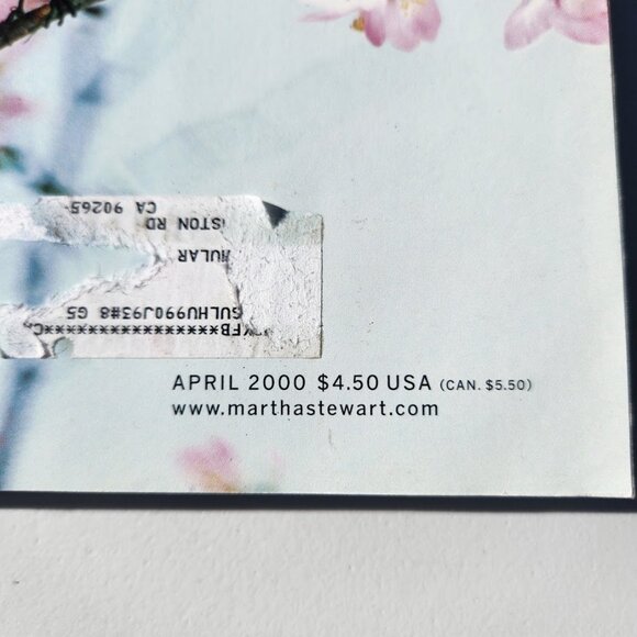 April 2000 Issue #78 of MARTHA STEWART LIVING Magazine Spring Birds Decor Book - Picture 2 of 6